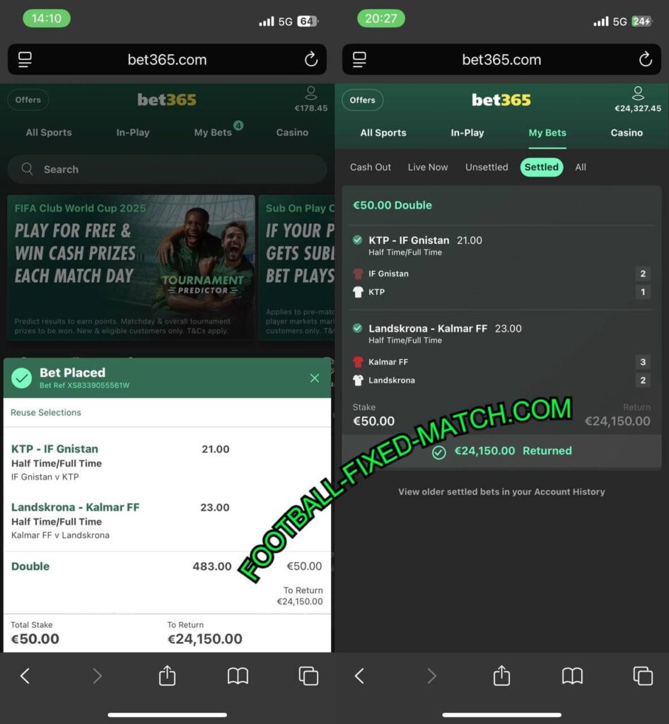 FOOTBALL BET365 HALFTIME FULLTIME TIPS