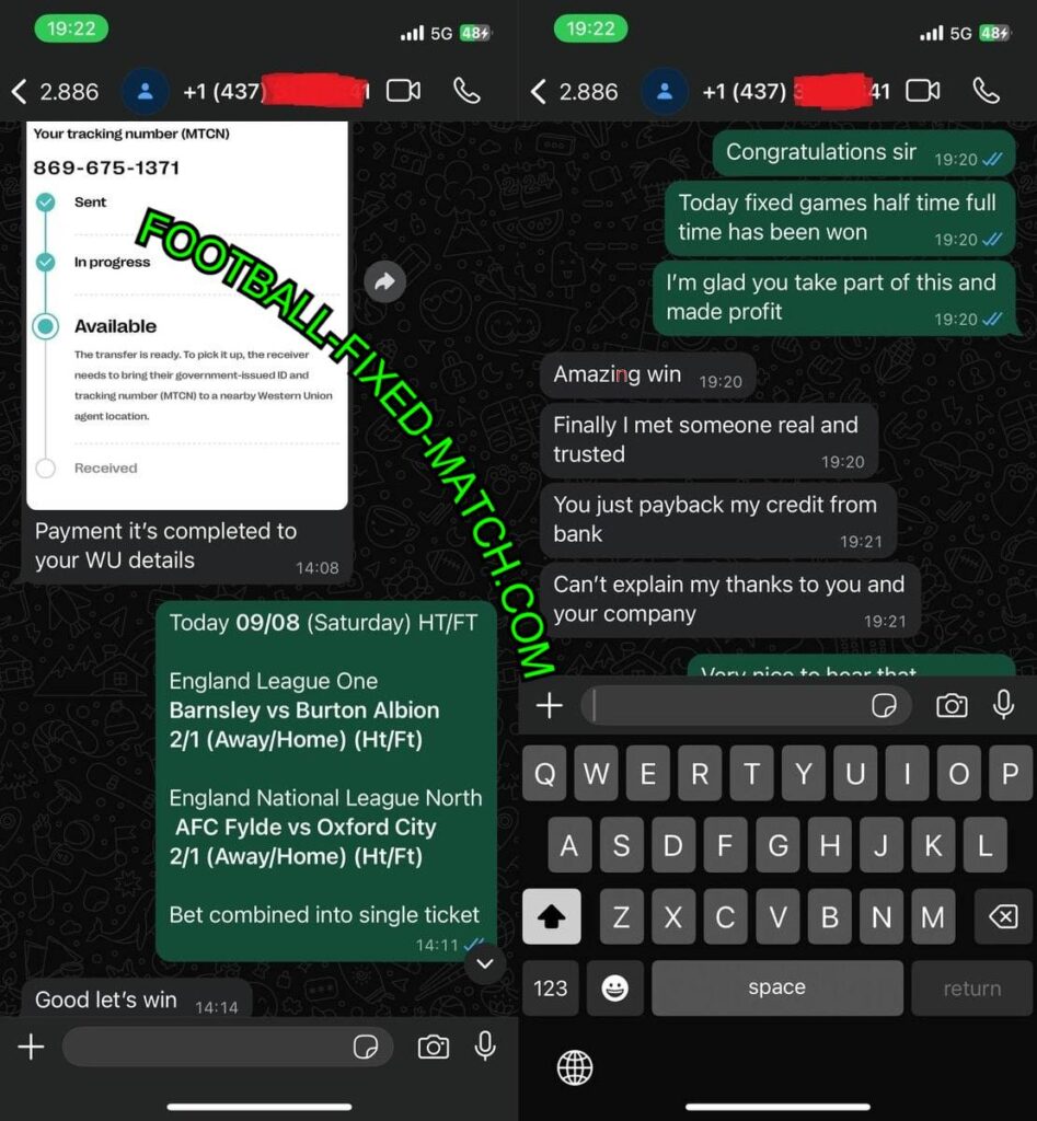 FOOTBALL FIXED GAMES ON WHATSAPP