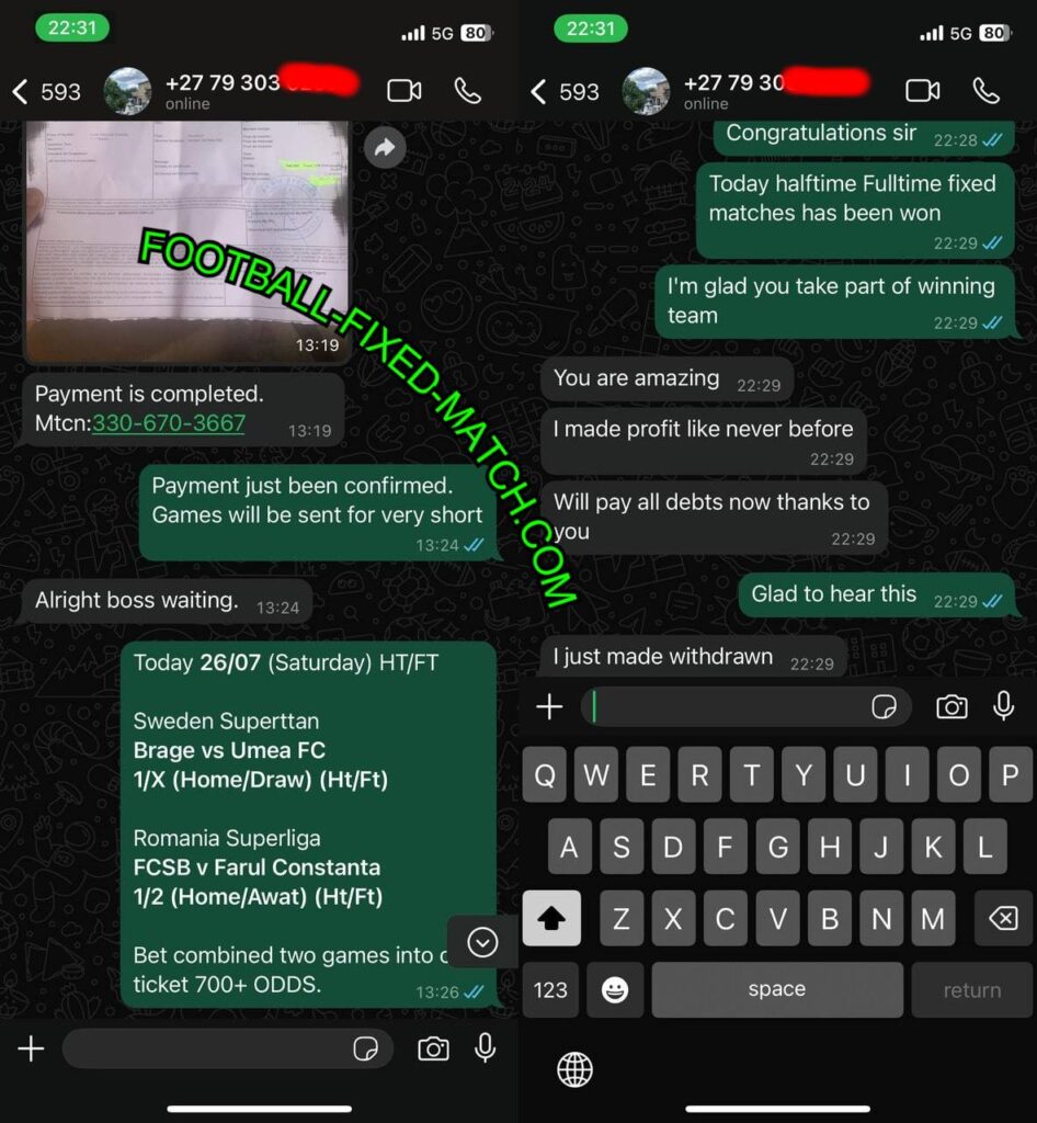 FOOTBALL FIXED GAMES TIPS ON WHATSAPP
