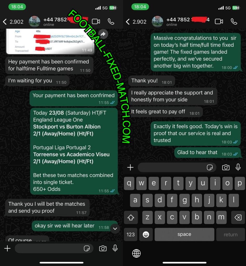 FOOTBALL FIXED WHATSAPP MATCHES