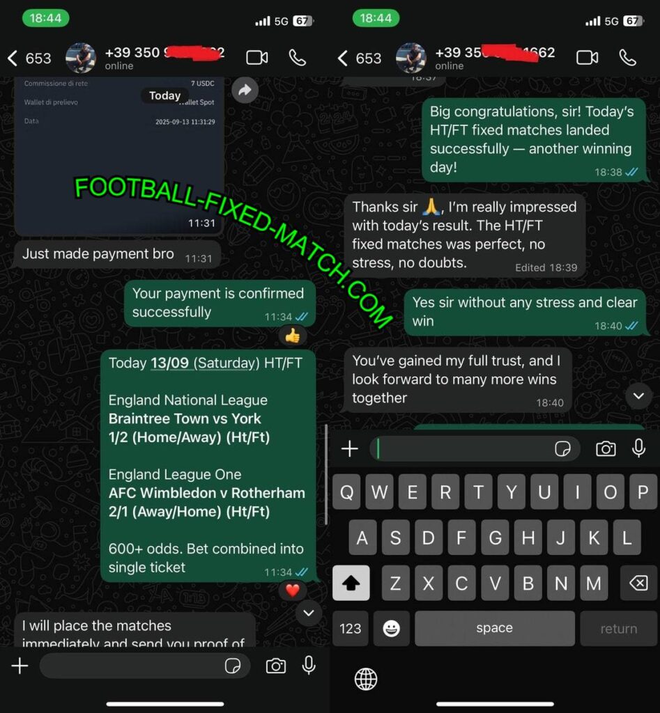 FOOTBALL WHATSAPP FIXED GAMES HTFT