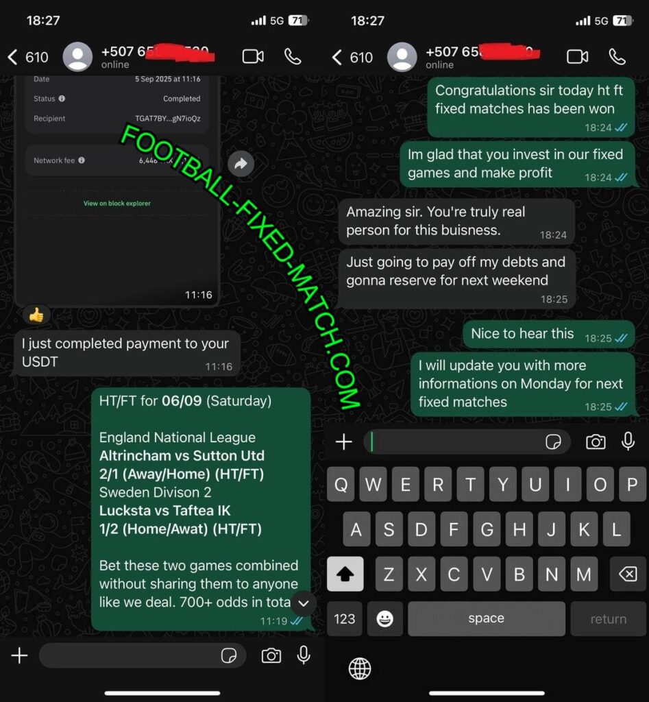FOOTBALL WHATSAPP FIXED TIPS HTFT