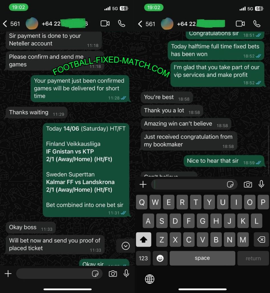 SURE FOOTBALL FIXED MATCHES ON WHATSAPP