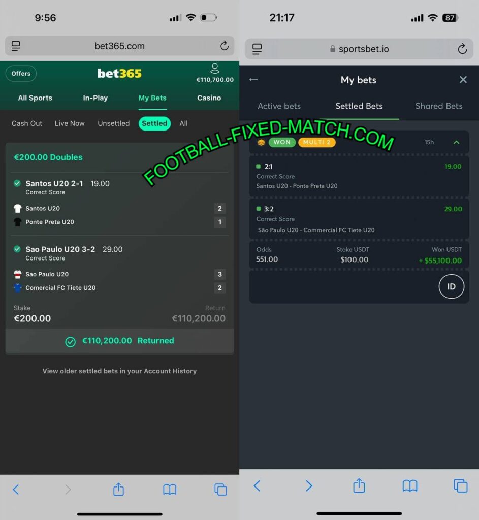 BET365 FIXED CORRECT SCORE GAMES