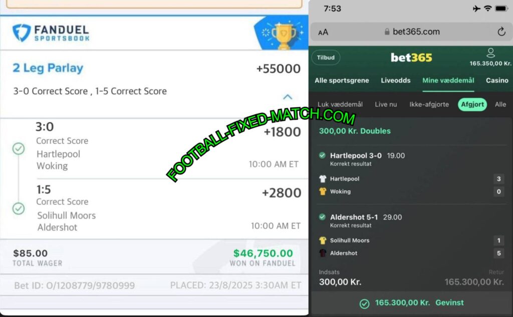 FANDUEL SPORTS FIXED MATCHES TIPS
