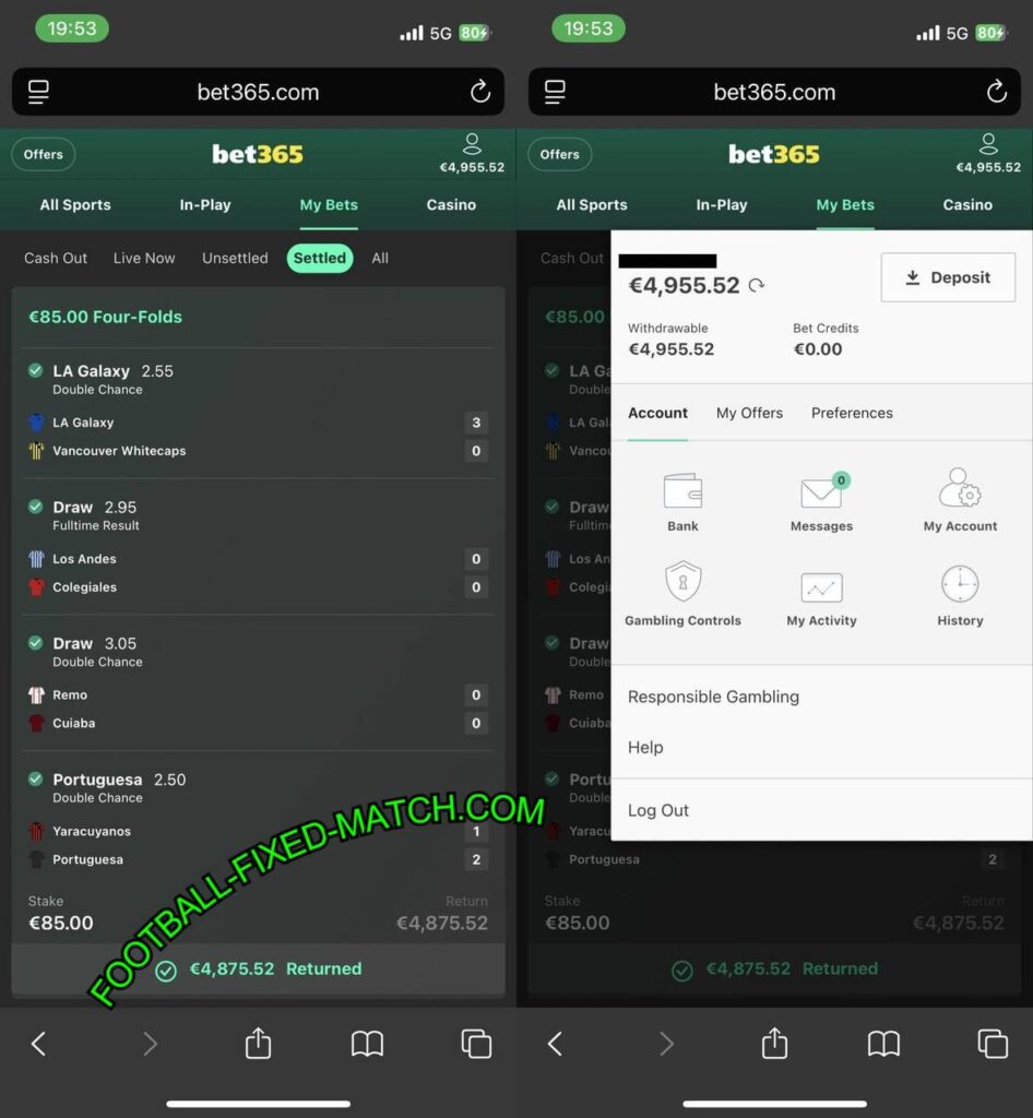 BET365 VIP FOOTBALL FIXED GAMES 1X2
