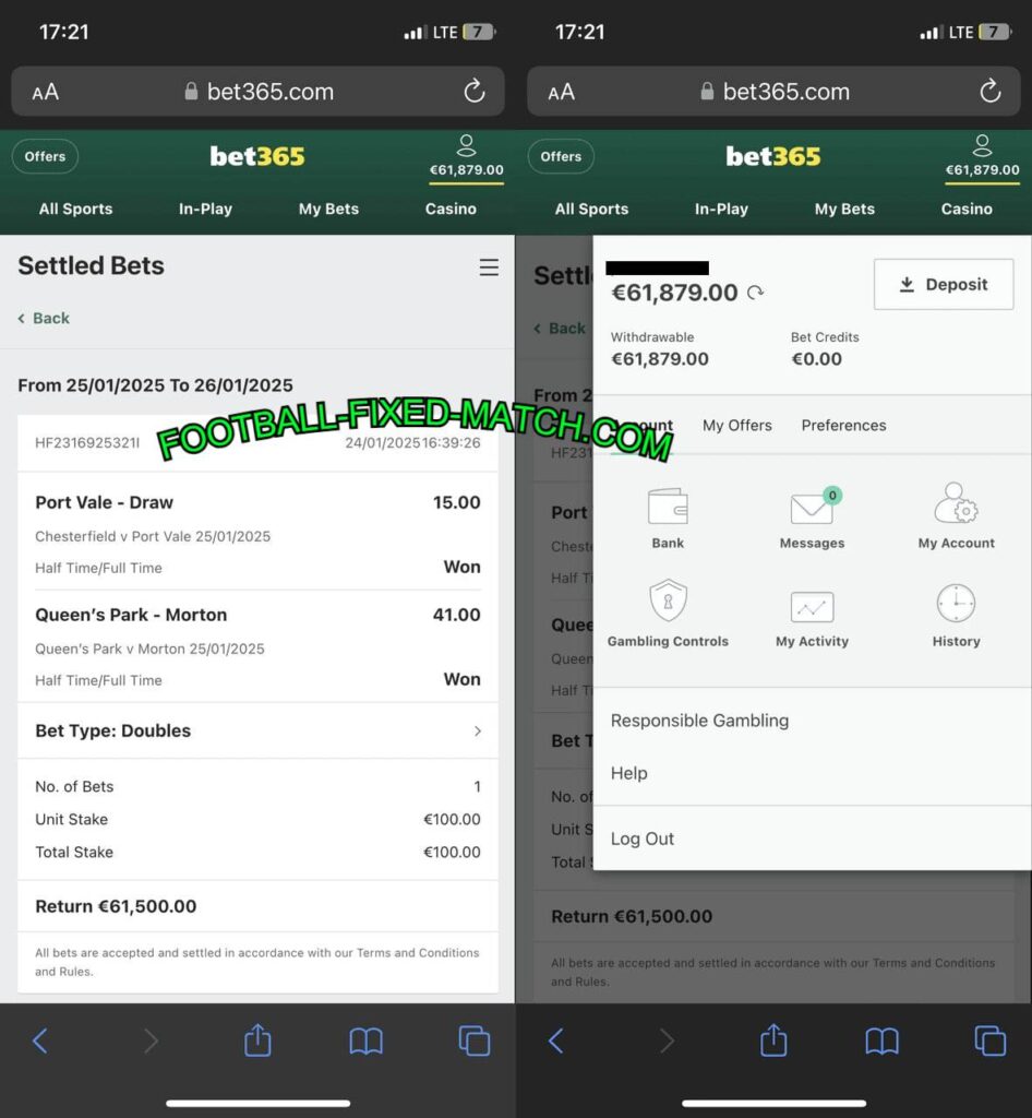 FOOTBALL BET365 FIXED BETTING TIPS