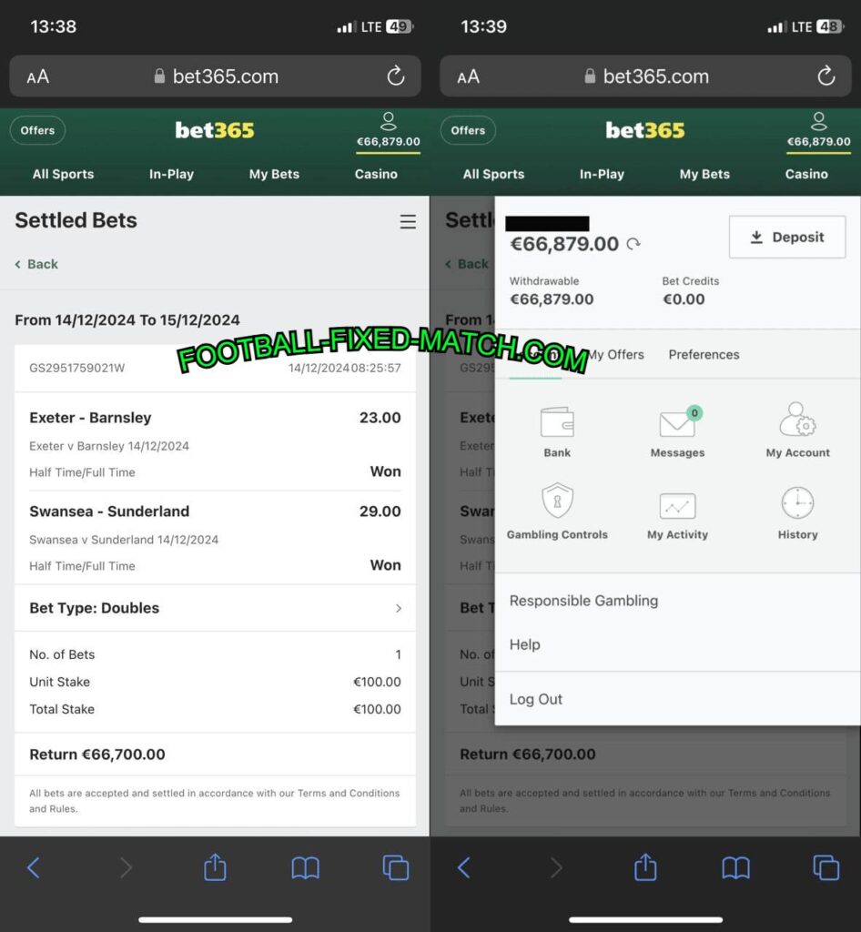 FOOTBALL BET365 HTFT FIXED GAMES