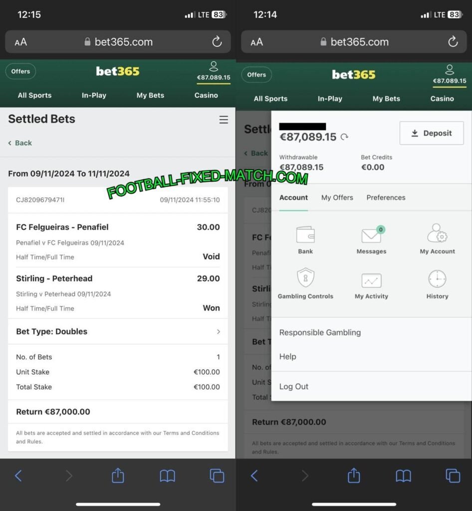 FOOTBALL BET365 HTFT FIXED MATCH