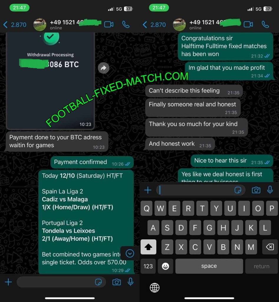 FOOTBALL WHATSAPP FIXED TIPS