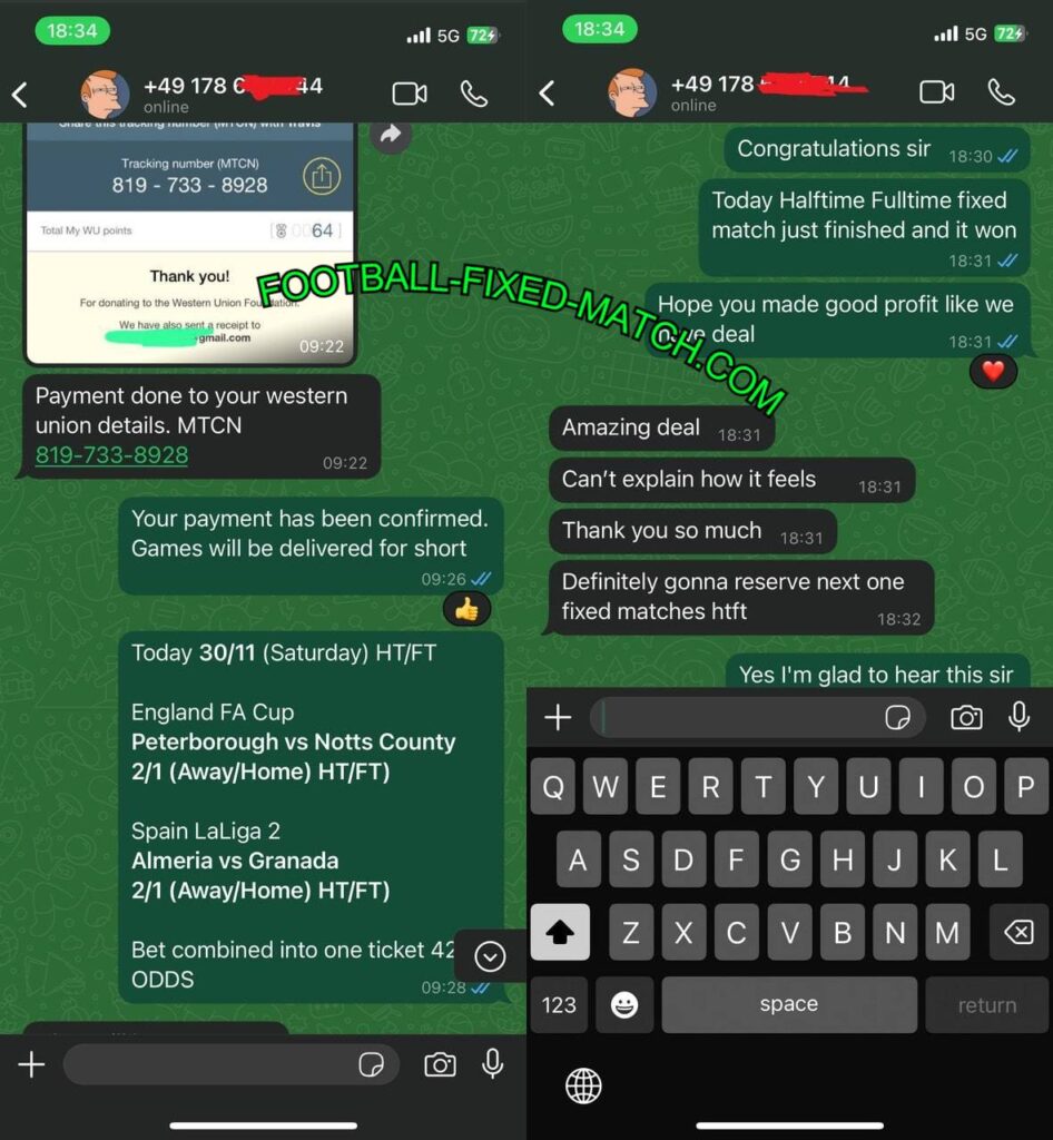 FOOTBALL WHATSAPP TELEGRAM FIXED MATCH TIPS