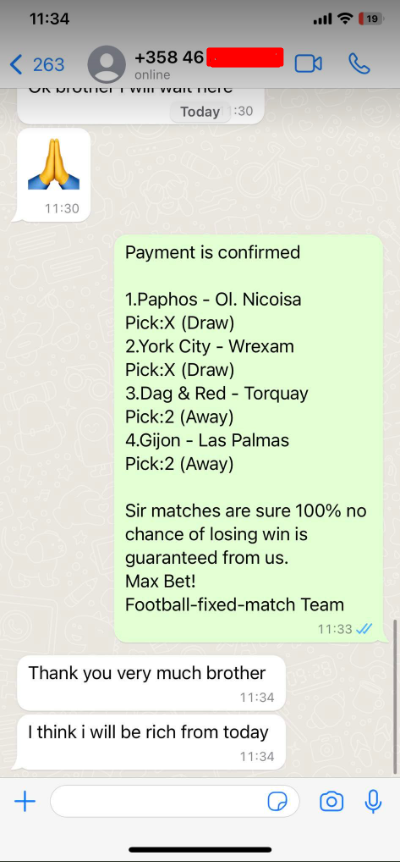 Ticket Fixed Matchces