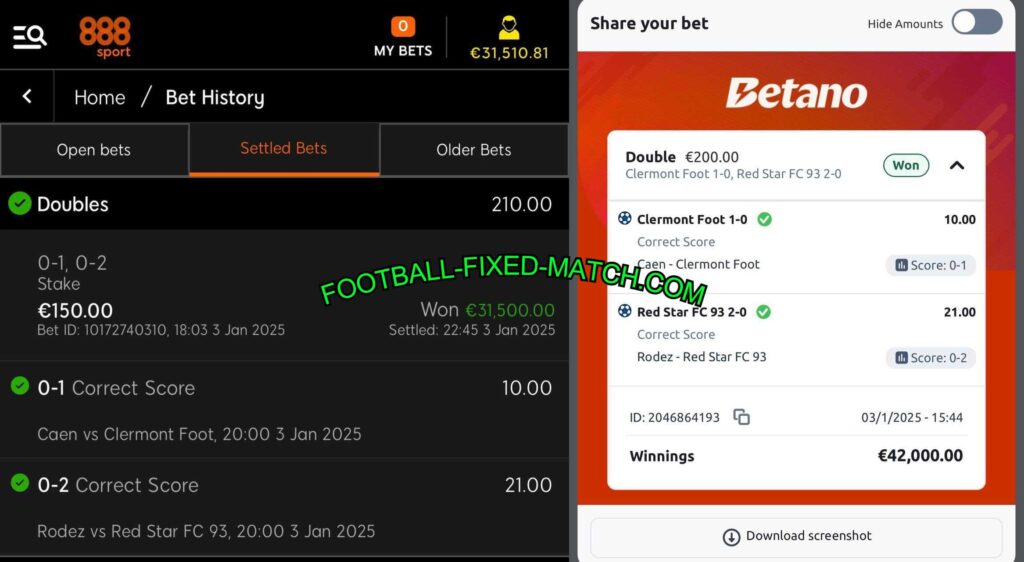 888 SPORT FIXED CORRECT SCORE TIPS