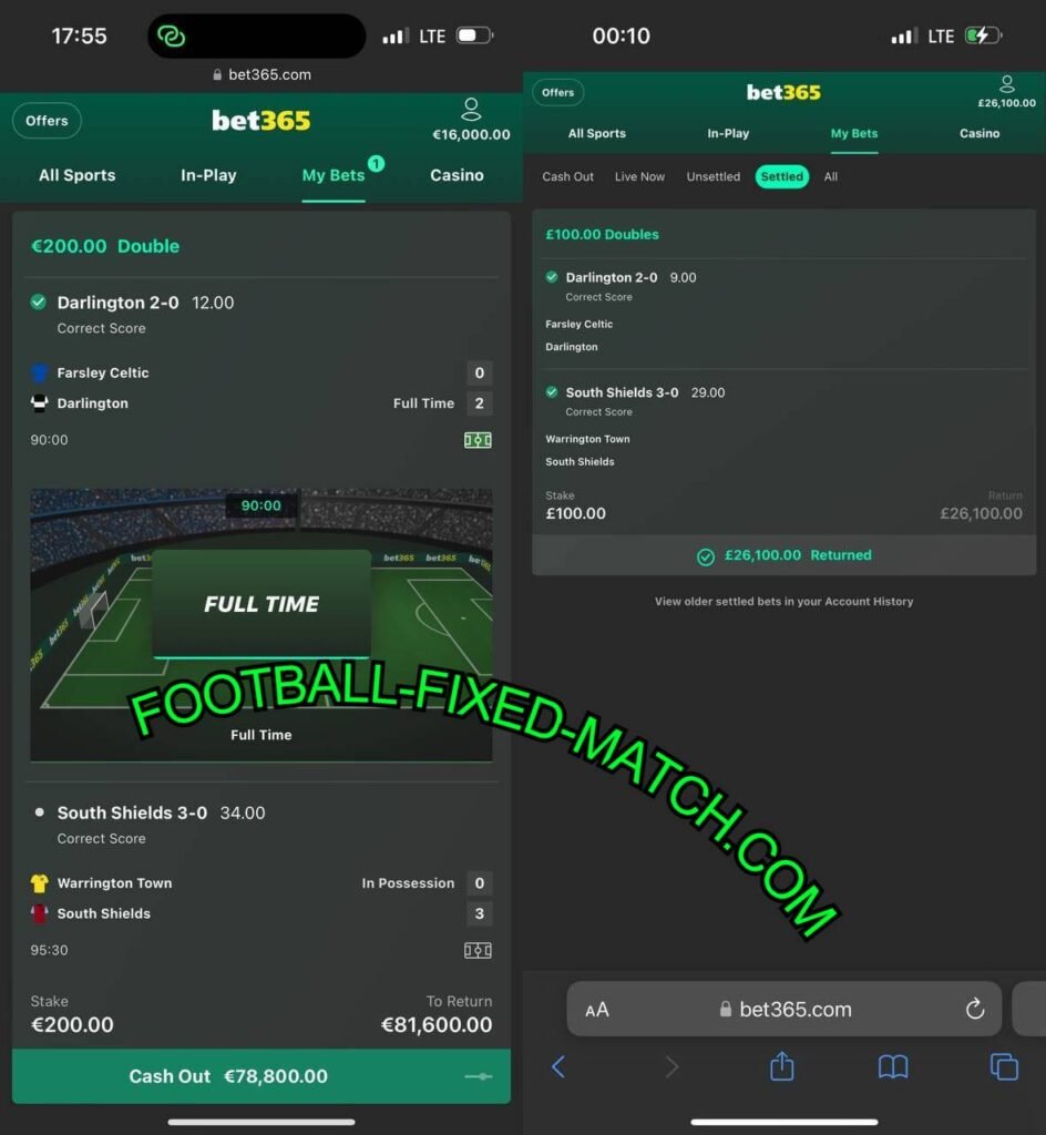 BET365 FOOTBALL FIXED MATCHES