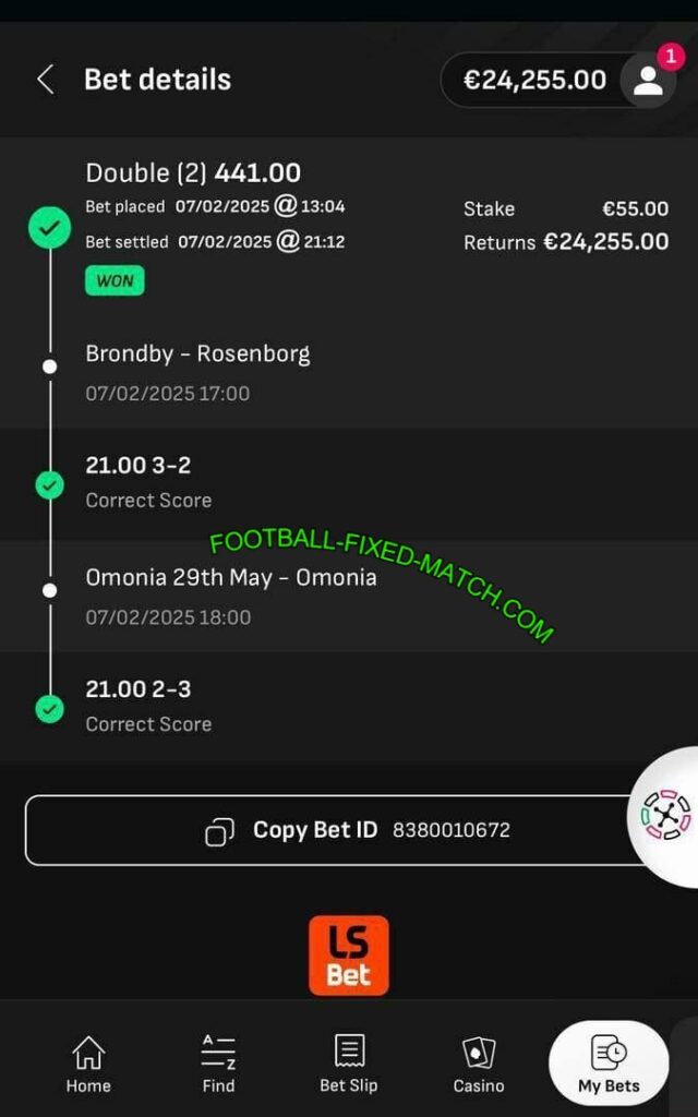 LIVESCORE FOOTBALL FIXED BETTING TIPS