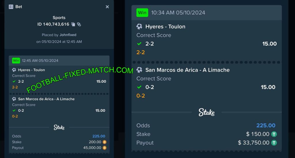 STAKE FOOTBALL FIXED MATCH TIPS