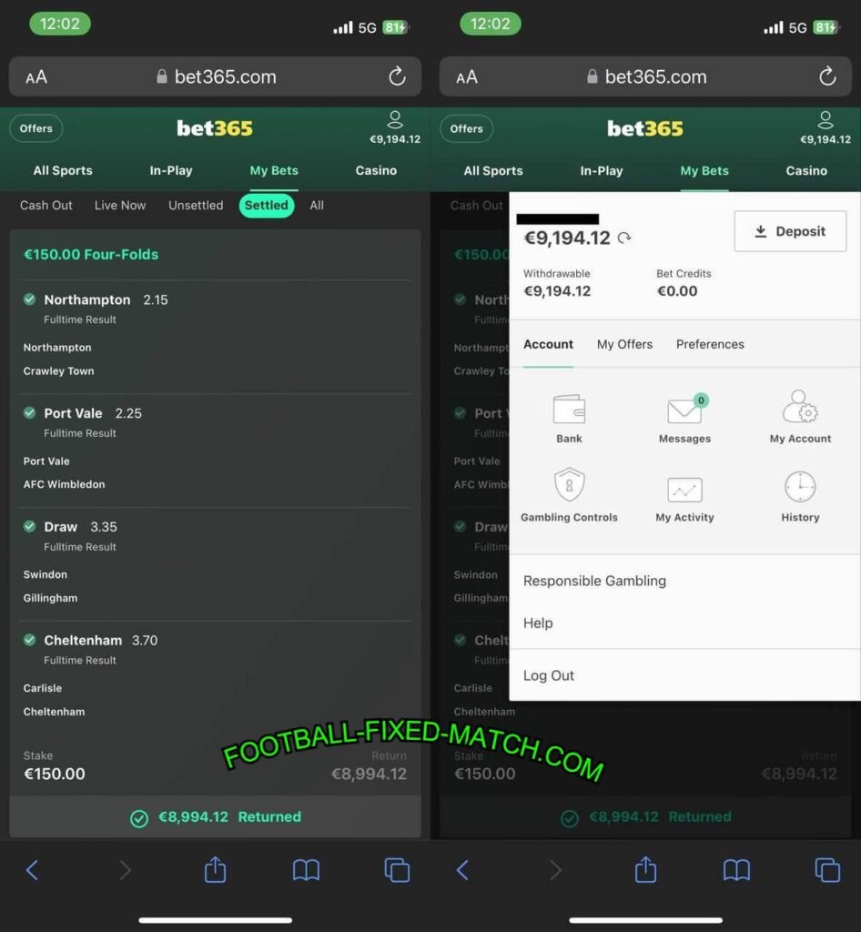 BET365 FIXED FOOTBALL GAMES