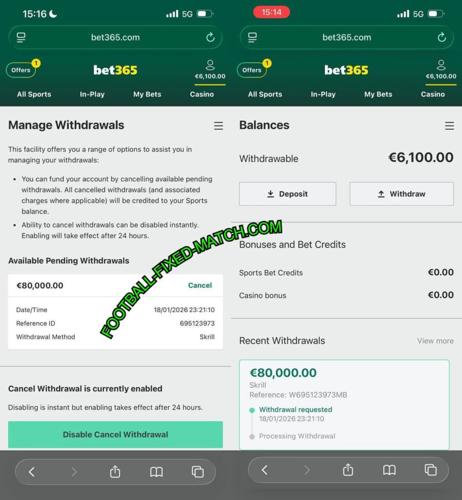 BET365 WITHDRAWN FOOTBALL FIXED MATCH BET365 WITHDRAWN FOOTBALL FIXED MATCH