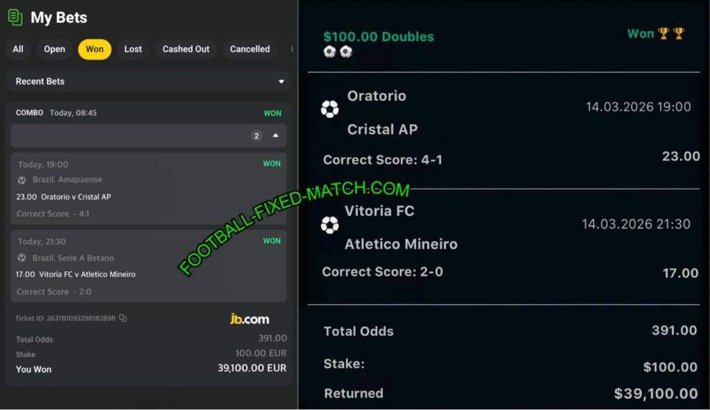 JB CRYPTO CORRECT SCORE FIXED MATCH JB CRYPTO CORRECT SCORE FIXED MATCH