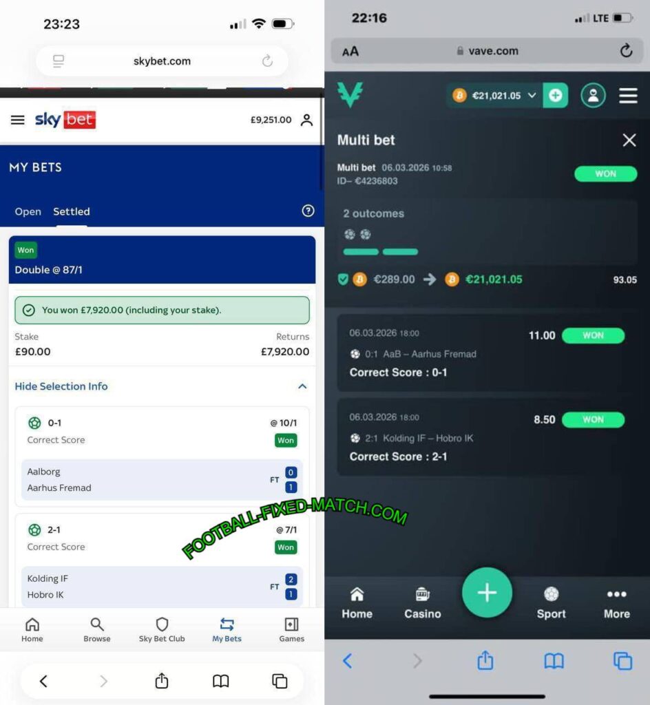 SKYBET CORRECT FIXED MATCHES SCORES SKYBET CORRECT FIXED MATCHES SCORES