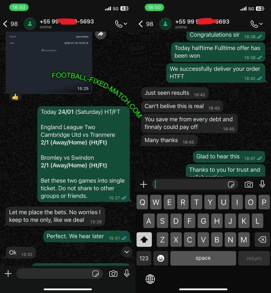 WHATSAPP FOOTBALL FIXED HTFT BET WHATSAPP FOOTBALL FIXED HTFT BET